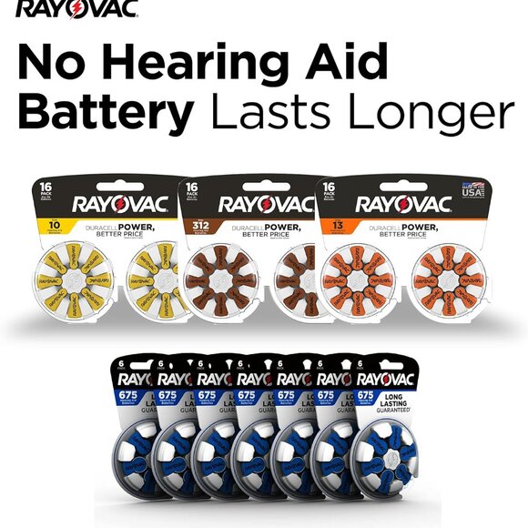 Rayovac Size 13 Hearing Aid Batteries (16 Pack) - Picture 2 of 7